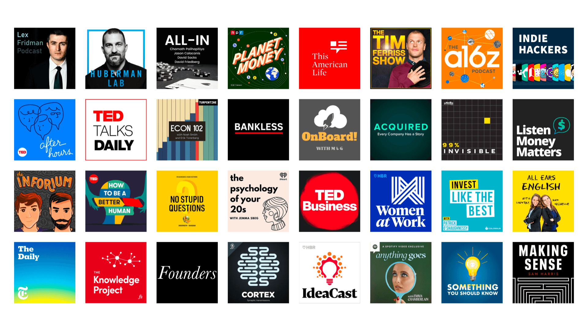 So many podcasts